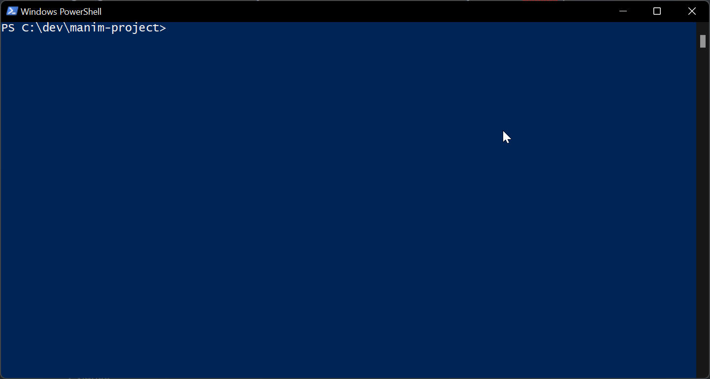 powershell screen C:\dev\manim-project